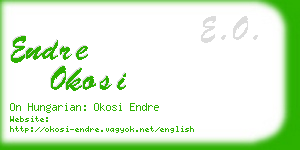 endre okosi business card